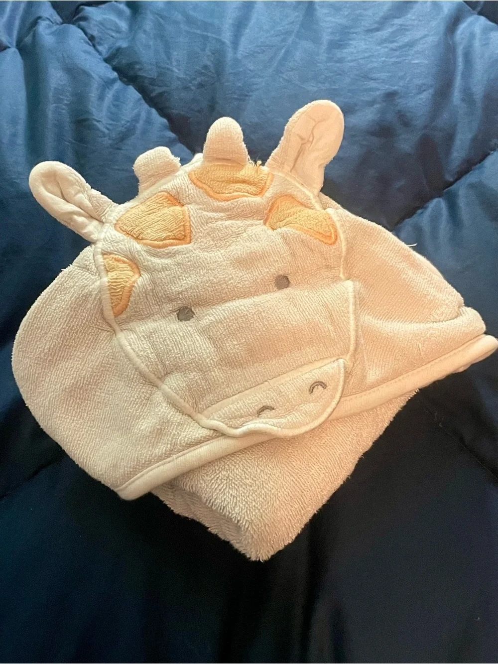 Baby Hooded Towel with Giraffe Design